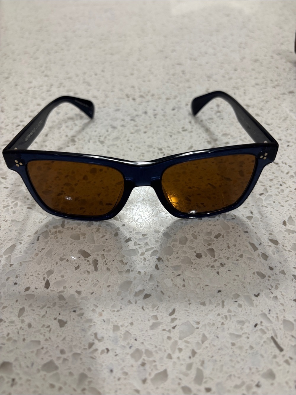Oliver Peoples Navy Blue Frame with Brown Lenses Sunglasses
